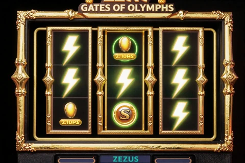 Goldener Zeus-Slot Gates of Olympus mit leuchtenden Walzen - Golazzo Slots online