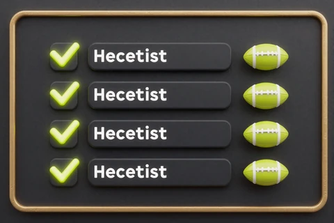 Challenge-Checkliste mit Fu&szlig;ball-Icons in Neon-Lime - Golazzo Challenges